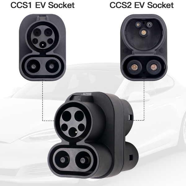 I-CCS1 ukuya kwi-CCS2 DC EV Adaptha