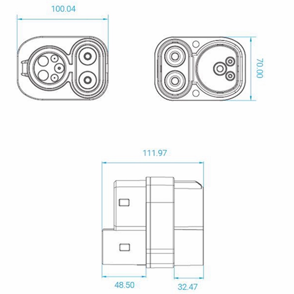 CCS2 naar CCS1 DC EV-adapter-1