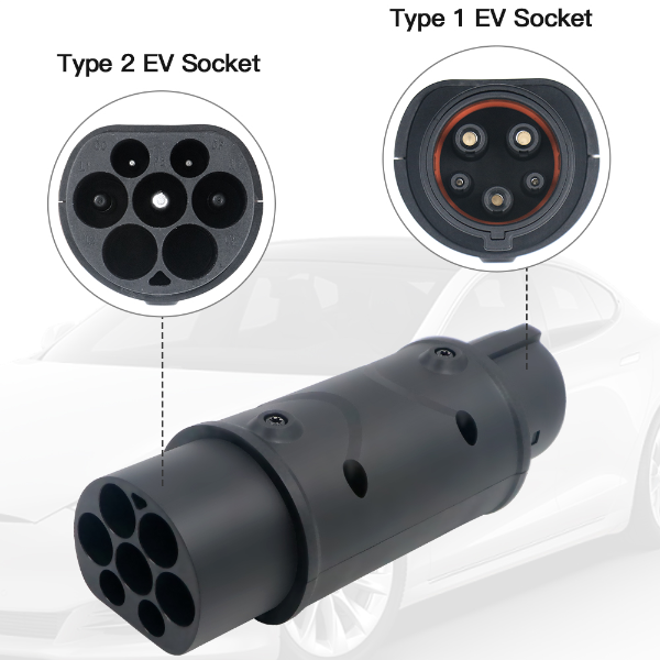 2 tipo–1 tipo kintamosios srovės EV adapteris-1