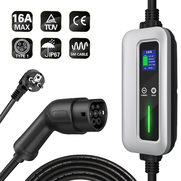 3.5KW 6A to 16A Adjustable Type 2 Portable EV Charger-2