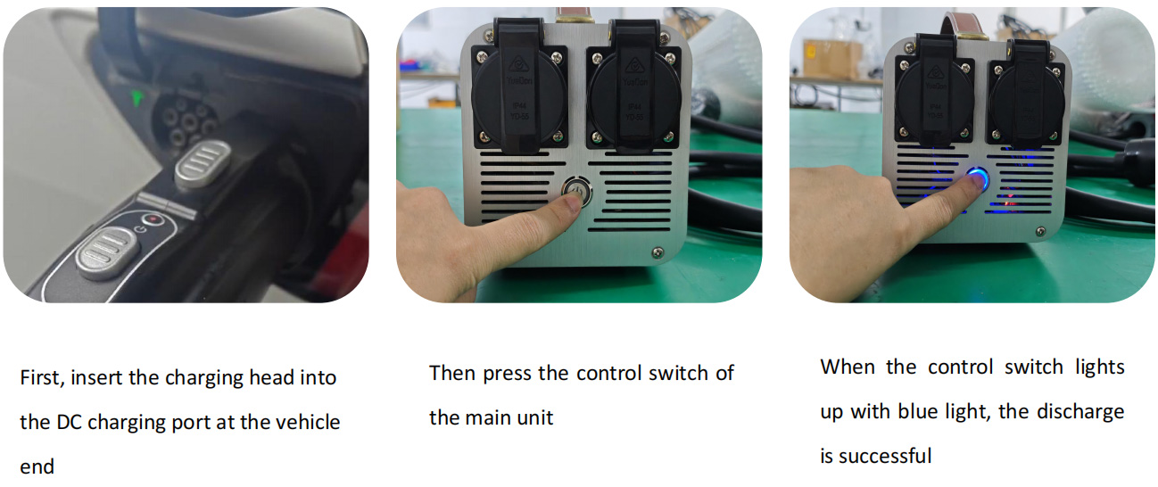 How to use CCS2 3.5kw or 5kw V2L 16A EV Car V2L Discharger