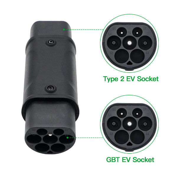 Type 2 to GBT AC EV Adapter